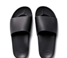 Archies arch support slides in black shown from above