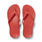 Archies arch support thongs in coral shown from above