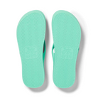 Archies Arch Support kids Thongs in mint green pictured upside down from the bottom