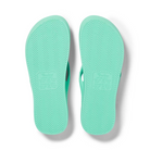 Archies Arch Support Thongs in mint pictured upside down from the bottom