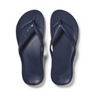 Archies arch support thongs in navy shown from above