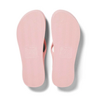 Archies Arch Support Thongs in Pink Crystal pictured upside down from the bottom