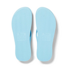 Archies Arch Support Thongs in sky blue pictured upside down from the bottom