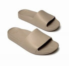 Archies arch support slides in taupe shown from above