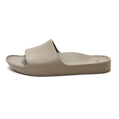 Archies arch support slides in taupe pictured from the side