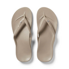 Archies arch support thongs in taupe crystal shown from above