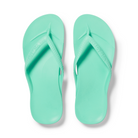 Archies arch support thongs in mint shown from above