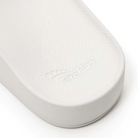 Archies arch support slides in a white style showing the heel of the slide